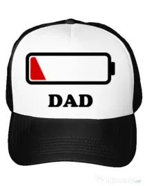 Sapca personalizata Dad battery Alb