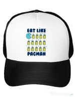 Sapca personalizata Eat Like Pacman Alb