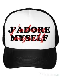 Sapca personalizata I love myself Alb