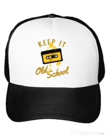 Sapca personalizata Keep it old school Alb