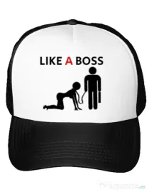 Sapca personalizata Like a boss Alb