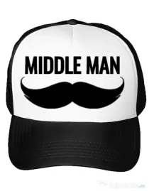 Sapca personalizata Middle man Alb