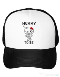 Sapca personalizata Mummy to be girl Alb
