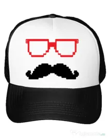 Sapca personalizata Pixel mask Alb