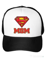 Sapca personalizata Super mom Alb