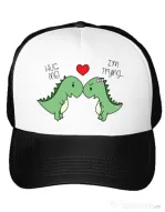 Sapca personalizata Trex love Alb
