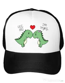 Sapca personalizata Trex love Alb