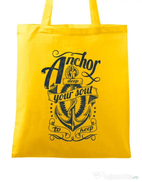 Sacosa din panza Anchor deep Galben