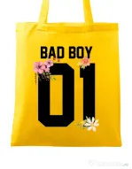 Sacosa din panza Bad boy Galben