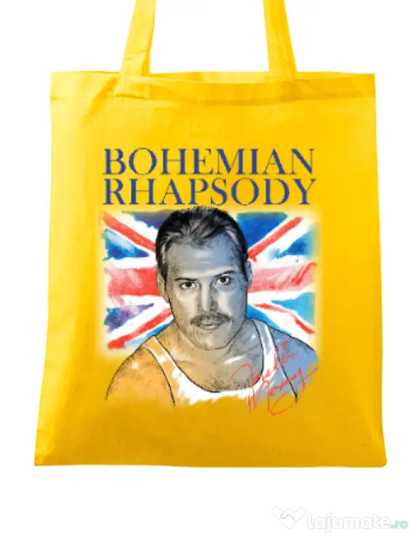 Sacosa din panza Bohemian Rhapsody Galben