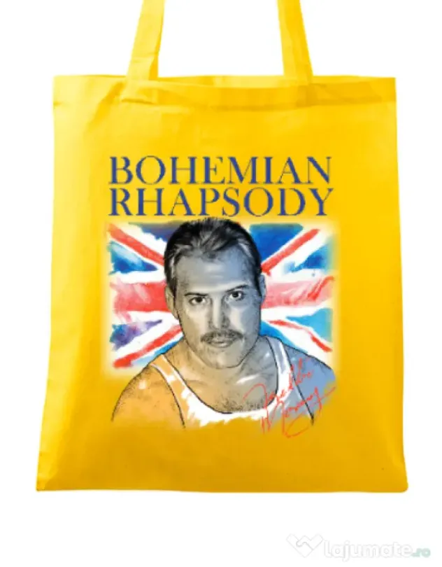 Sacosa din panza Bohemian Rhapsody Galben