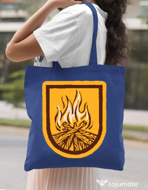 Sacosa din panza Bonfire Albastru regal
