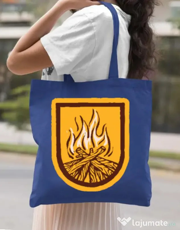 Sacosa din panza Bonfire Albastru regal