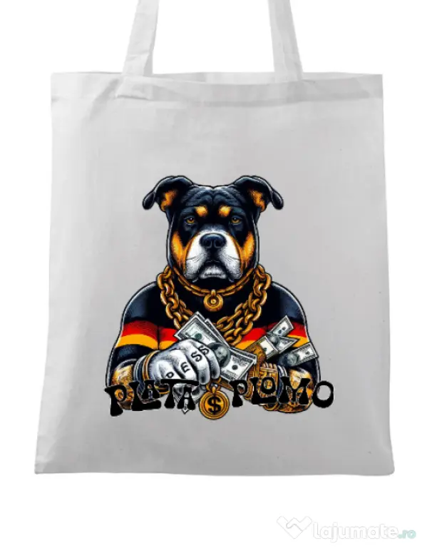 Sacosa din panza BULLDOG 08 Alb