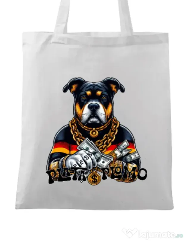 Sacosa din panza BULLDOG 08 Alb