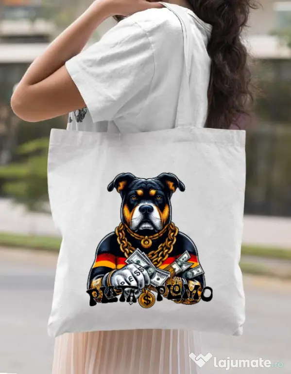 Sacosa din panza BULLDOG 08 Alb