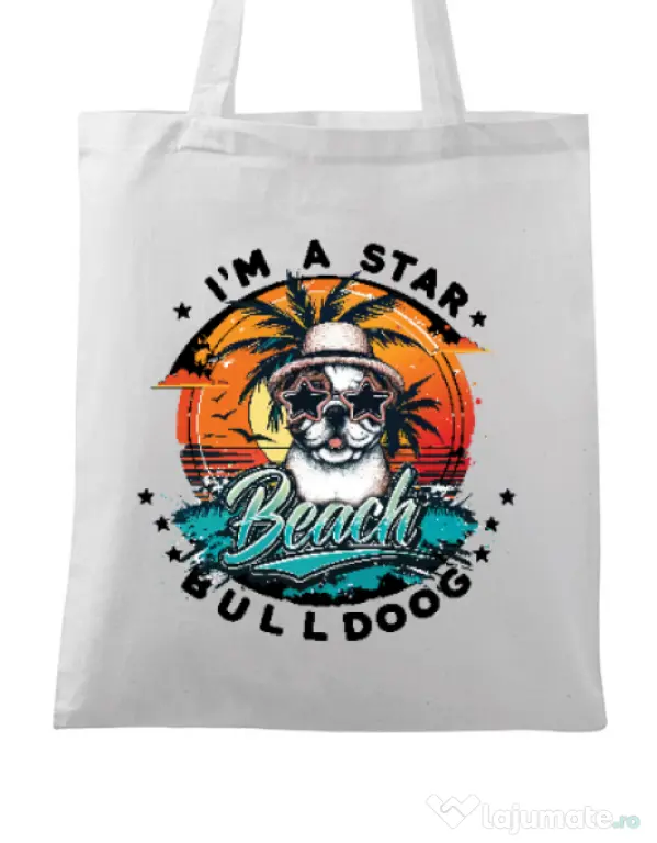Sacosa din panza BULLDOG 14 Alb