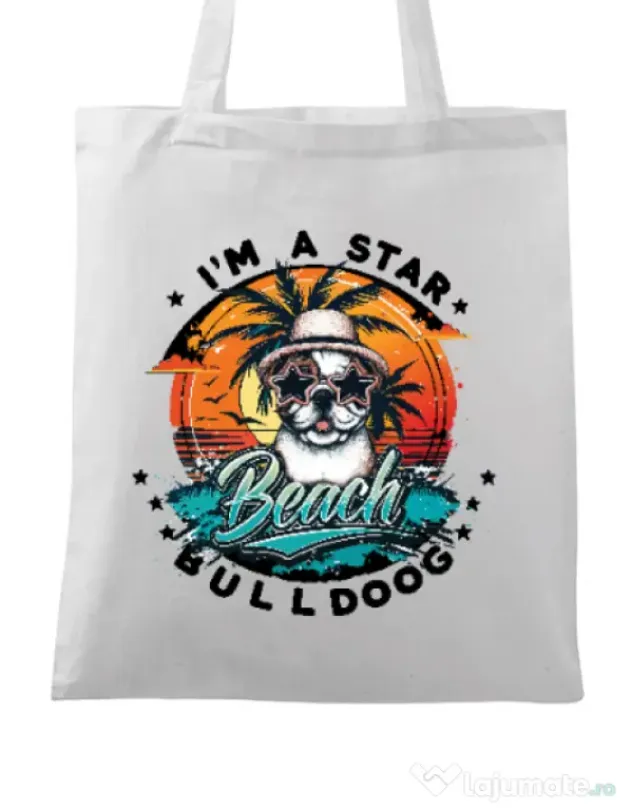 Sacosa din panza BULLDOG 14 Alb