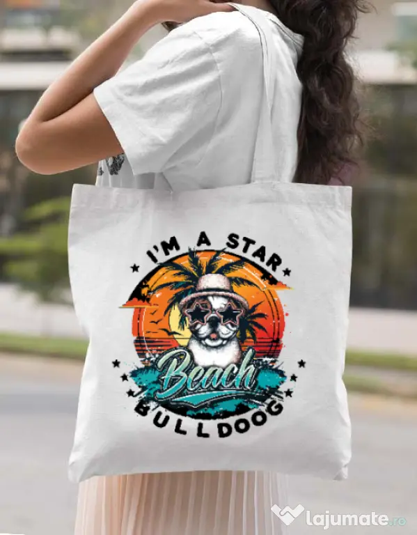 Sacosa din panza BULLDOG 14 Alb