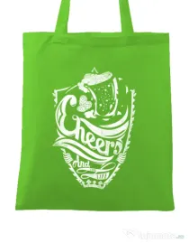 Sacosa din panza Cheers Verde mar