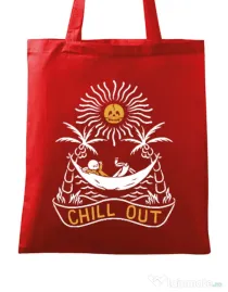 Sacosa din panza Chill out Rosu