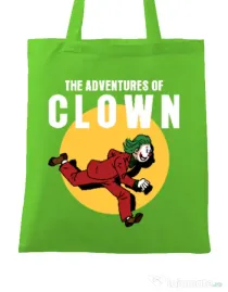 Sacosa din panza Clown adventures Verde mar