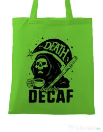 Sacosa din panza Decaf Verde mar