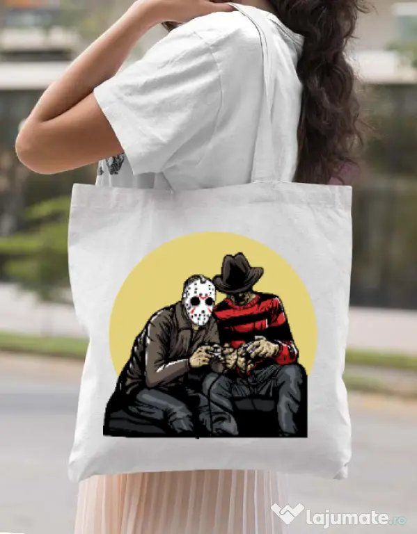 Sacosa din panza Gamers Alb