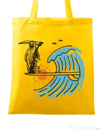 Sacosa din panza Grim surfer Galben