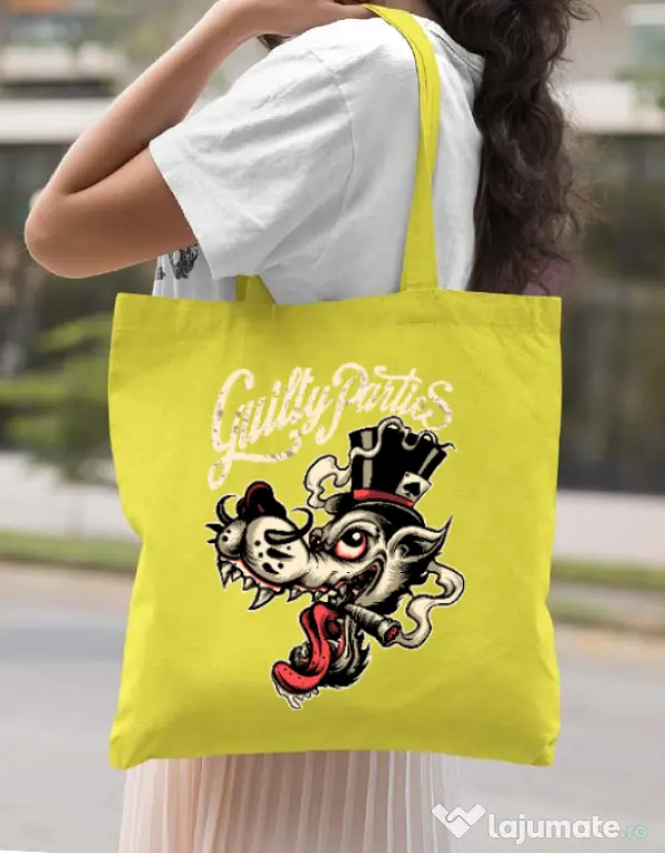 Sacosa din panza Guilty parties Galben