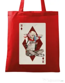 Sacosa din panza Harley Card Rosu