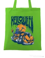 Sacosa din panza Hello ween Verde mar