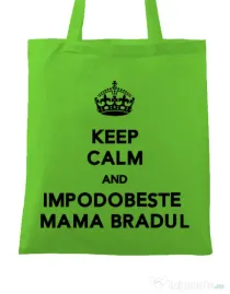Sacosa din panza Impodobeste mama bradul Verde mar