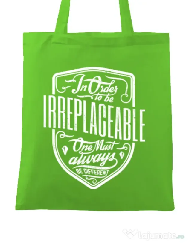 Sacosa din panza Irreplaceable Verde mar