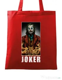 Sacosa din panza Joker flames Rosu