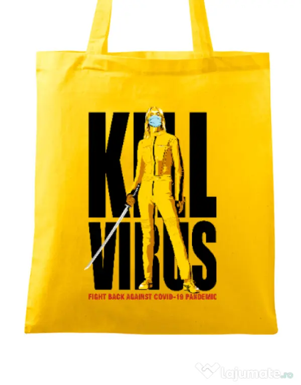 Sacosa din panza Kill bill Galben