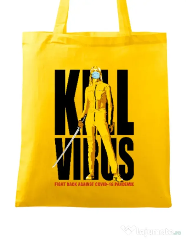 Sacosa din panza Kill bill Galben