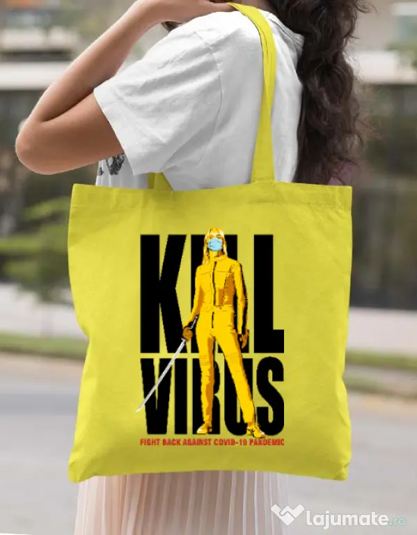 Sacosa din panza Kill bill Galben
