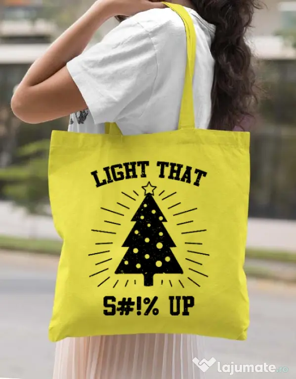 Sacosa din panza Light that up Galben