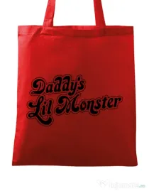 Sacosa din panza Lil monster Rosu