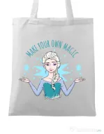 Sacosa din panza Make your own magic Alb
