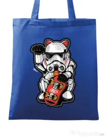 Sacosa din panza Maneki trooper Albastru regal
