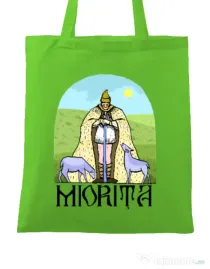 Sacosa din panza Miorita Verde mar