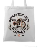 Sacosa din panza Motorcycle club Alb