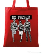 Sacosa din panza No future Rosu