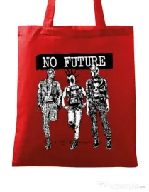 Sacosa din panza No future Rosu