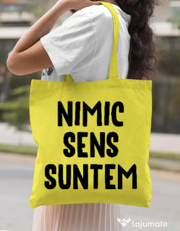 Sacosa din panza Nu are sens 1 Galben