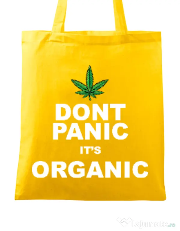 Sacosa din panza Organic Galben