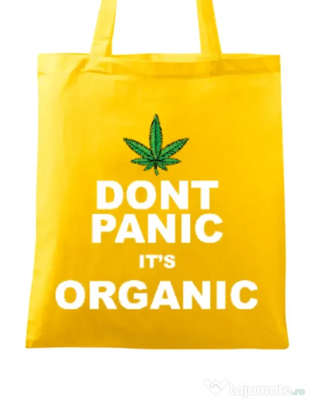 Sacosa din panza Organic Galben