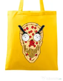 Sacosa din panza Pizza skull Galben